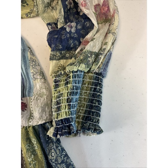 Double D Ranch size XL Maxi Dress Western wear floral mixed print long sleeve - Picture 5 of 10